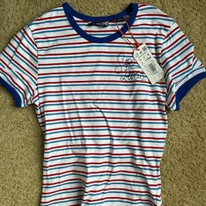 Striped SuperDry Bodysuit